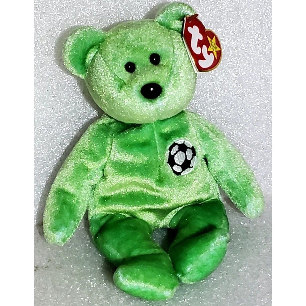 TY Beanie Baby - Kicks the Soccer Bear 8.5"